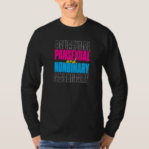 Pansexual And Nonbinary Cute Lgbtq Pride Aesthetic T-Shirt