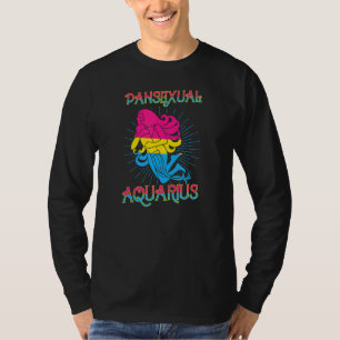 Pansexual Aquarius Zodiac Sign Birthday Horoscope T-Shirt