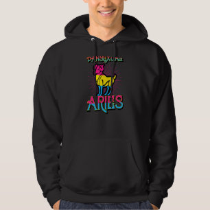 Pansexual Aries Zodiac Sign Birthday Horoscope Con Hoodie