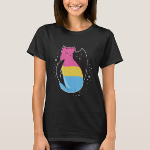Pansexual Cat LGBT Gay Pan Pride Flag Black Cat Yi T-Shirt