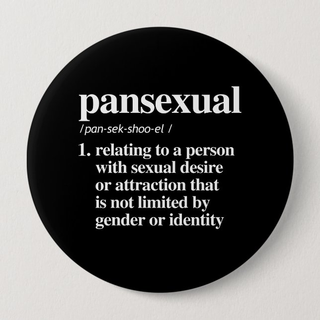 pansexual definition - defined lgbtq terms - LGBT  10 Cm Round Badge (Front)