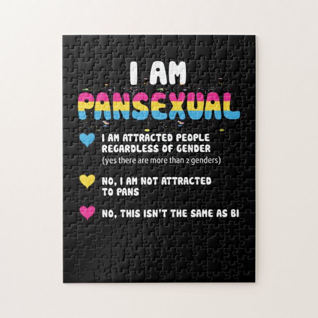Pansexual Definition - Funny Gay Pride LGBT Jigsaw Puzzle (Vertical)