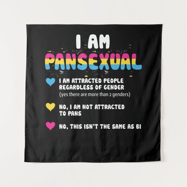 Pansexual Definition - Funny Gay Pride LGBT Tapestry (Front)