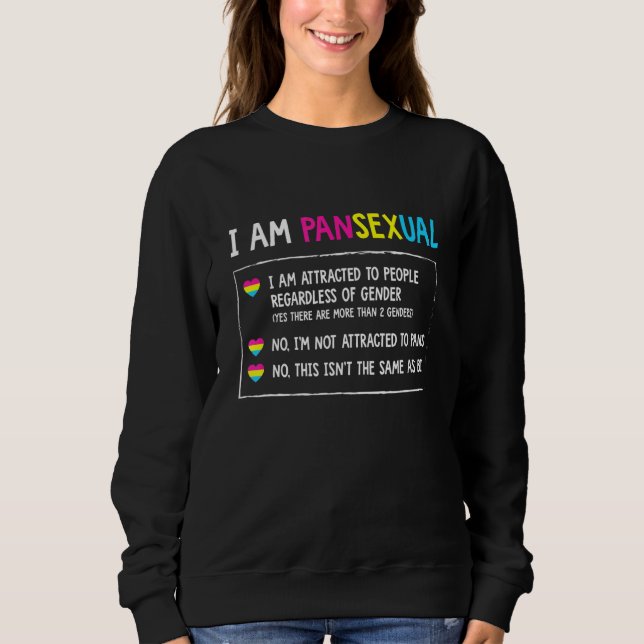 Pansexual Definition - Lgbtq Queer Pan Omnisexual  Sweatshirt (Front)