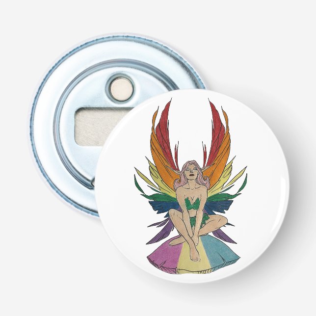 Pansexual Faerie Bottle Opener (Front)