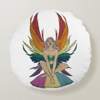 Pansexual Faerie Round Cushion