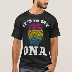 Pansexual Fingerprint Its In My Dna Pan Pride Lgbt T-Shirt
