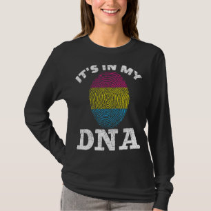Pansexual Fingerprint Its In My Dna Pan Pride Lgbt T-Shirt