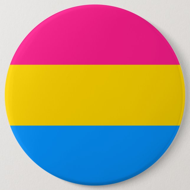 Pansexual flag 6 cm round badge (Front)