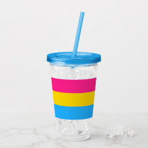 Pansexual Flag Acrylic Tumbler
