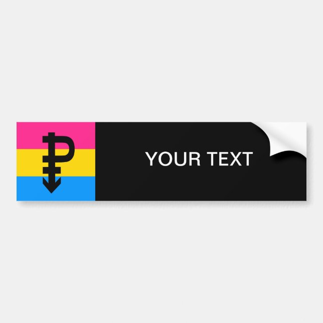Pansexual Flag Bumper Sticker (Front)