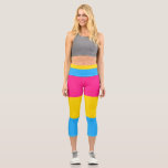 Pansexual Flag Capri Leggings<br><div class="desc">Pansexual Flag</div>