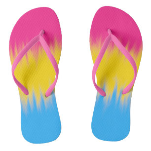 Pansexual Flag Flip Flops