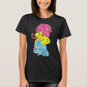 Pansexual Flag Gender Pride Lgbtq Chameleon T-Shirt