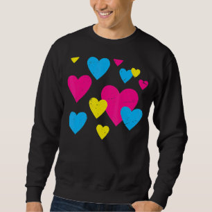 Pansexual Flag Hearts Queer Pan Pride Month Lgbt P Sweatshirt