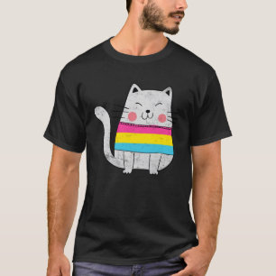 Pansexual Flag LGBTQ Cats Pride Cat T-Shirt