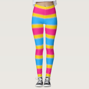 Pansexual Flag Narrow Stripe Leggings