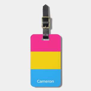 Pansexual Flag Personalised Luggage Tag