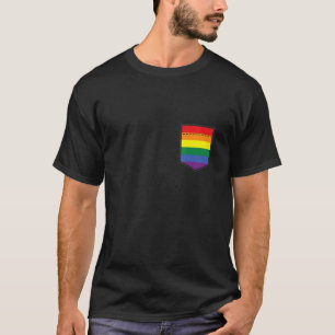 Pansexual Flag Pocket LGBT Q Rainbow Gay Pride All T-Shirt