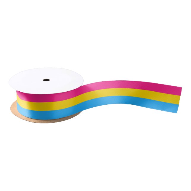 Pansexual Flag & Pride community /gender flag Satin Ribbon (Spool)