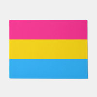 Pansexual Flag & Pride community house mat / LGBT