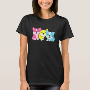 Pansexual Flag Pride Lgbtq Dogs Pansexual Corgi T-Shirt
