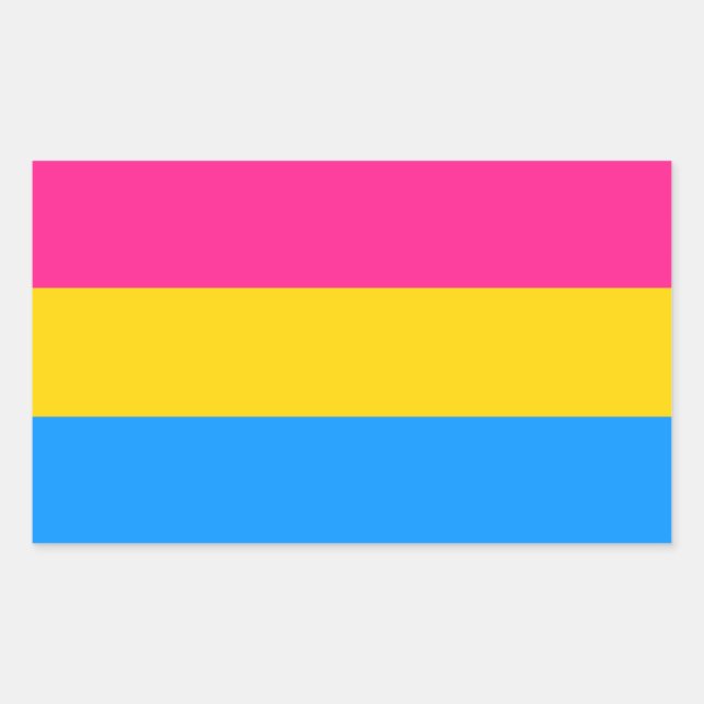 Pansexual flag stickers (Front)