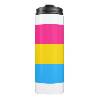 pansexual flag thermal tumbler