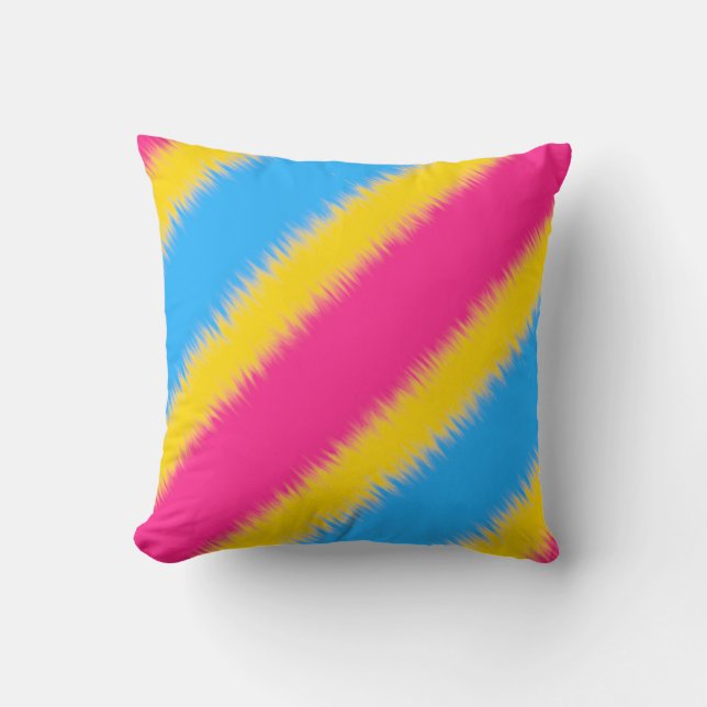 Pansexual Flag Throw Pillow (Front)