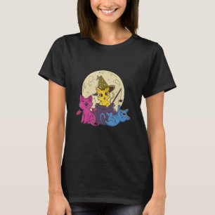Pansexual Halloween Cat Costume Witch Kitty LGBT P T-Shirt