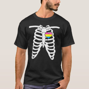 Pansexual Halloween   Pride Skeleton Lgbtq Gay Hal T-Shirt