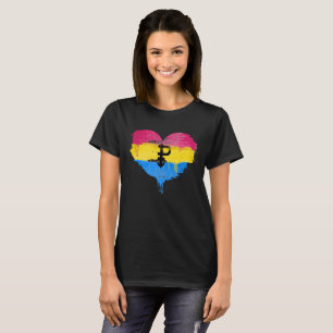 PANSEXUAL HEART - PANSEXUAL LOVE - SYMBOL - T-Shirt