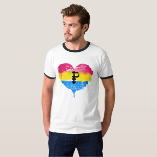 PANSEXUAL HEART - PANSEXUAL LOVE - SYMBOL - T-Shirt