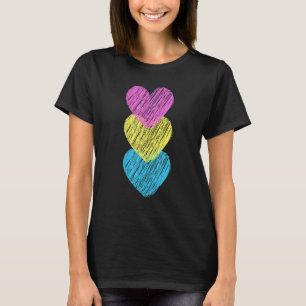 Pansexual Hearts Lgbtq Pride T-Shirt
