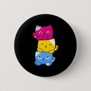 Pansexual Kawaii Cat Anime Art Cute Pan Pride LGBT 6 Cm Round Badge