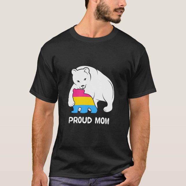 Pansexual Mother's Day Mama Bear T-Shirt (Front)