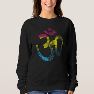Pansexual Om Flag Yoga Lgbt Pride Pan Yoga Aum Ohm Sweatshirt