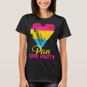 Pansexual Pan Love Party Heart Pansexual Flag 1 T-Shirt