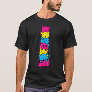 Pansexual Pan Pride And Cat And Kitten Love T-Shirt