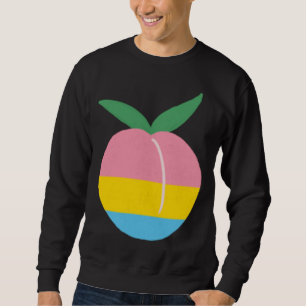 Pansexual Peach LGBTQ Pride Flag Cottagecore Kawai Sweatshirt