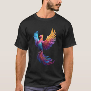 Pansexual Phoenix Bird Pan Pride Flag Rising From T-Shirt
