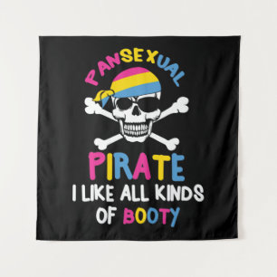 Pansexual Pirate Booty LGBTQ Pride Gift Tapestry