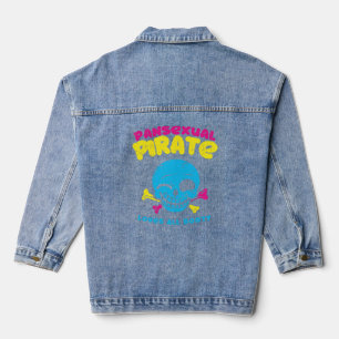 Pansexual Pirate Loves all booty funny lgbt pride Denim Jacket
