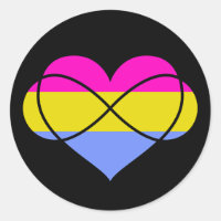 Pansexual Polyamorous Infinity Heart Sticker