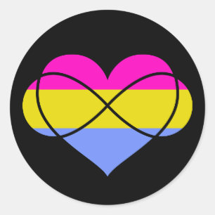 Pansexual Polyamorous Infinity Heart Sticker