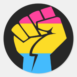 Pansexual Power Classic Round Sticker