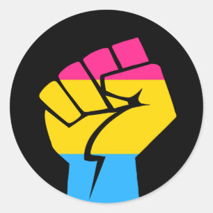 Pansexual Power Classic Round Sticker