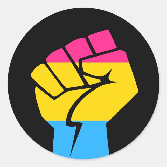 Pansexual Power Classic Round Sticker (Front)