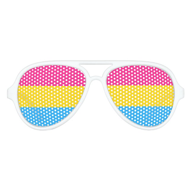 Pansexual Pride Aviator Sunglasses (Front)