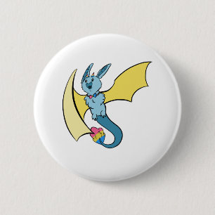 Pansexual Pride Bat Dragon 6 Cm Round Badge